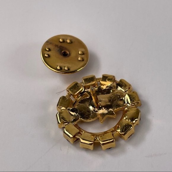 CRYSTAL Circle Halo Knights of Columbus Lapel Pin - Picture 4 of 5